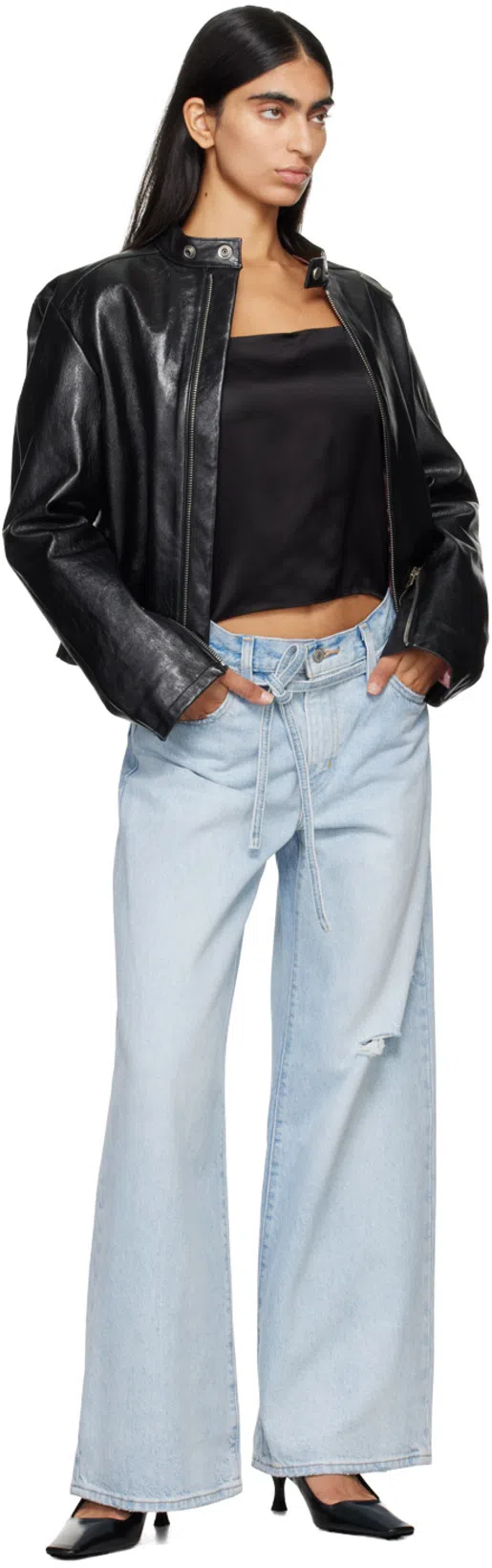 PROENZA SCHOULER Slingback Leather Pumps In Black