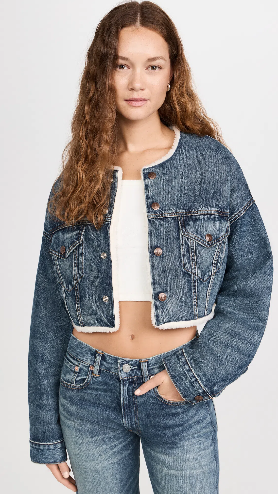 WARDROBE.NYC X Hailey Bieber Neutral Tank Top In Off White