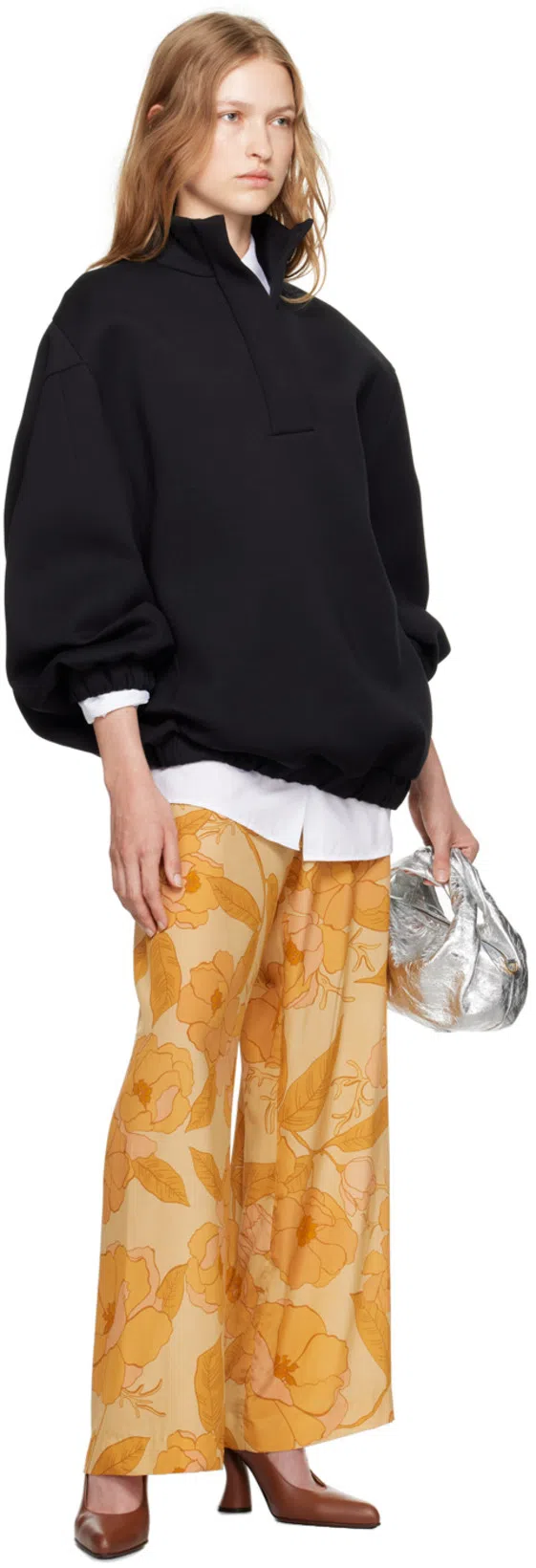 DRIES VAN NOTEN Turtleneck Oversized Shirt In White