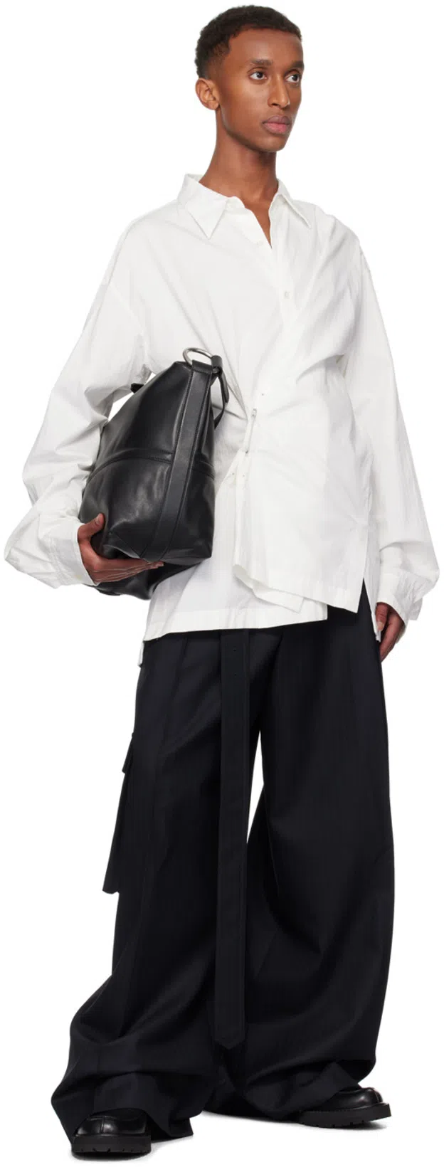 DRIES VAN NOTEN Black Holdall Crossbody Bag