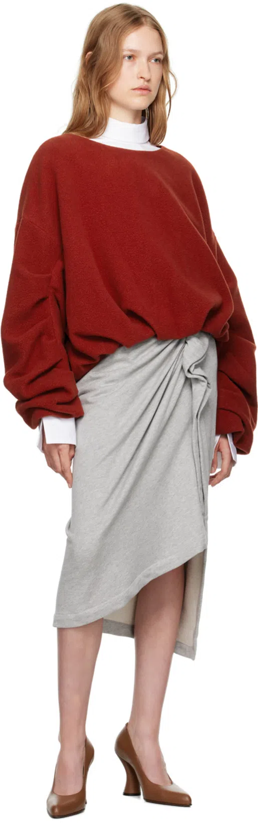 DRIES VAN NOTEN Turtleneck Oversized Shirt In White