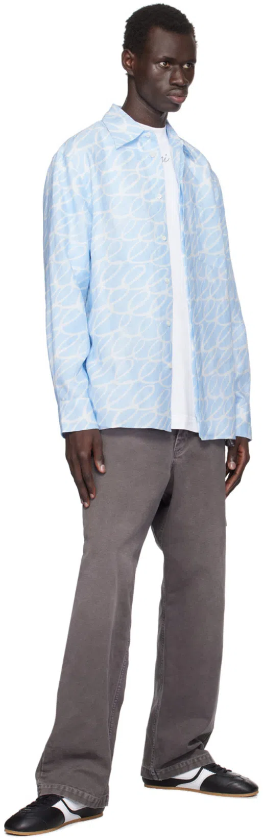 MARNI Logo-print Cotton T-shirt In Lily White