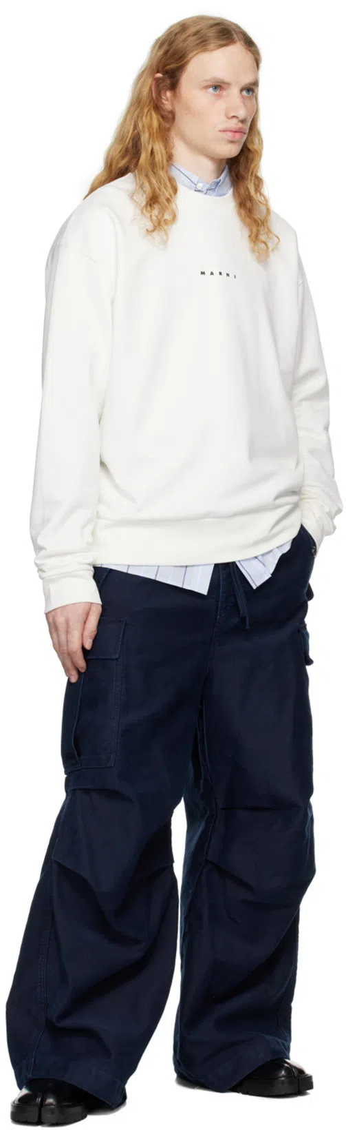 MAISON MARGIELA Black Leather Tabi Ankle Boots Men In Multi