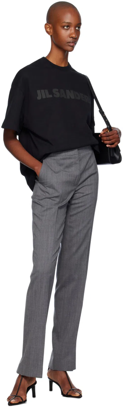 JIL SANDER Logo T-shirt In Black