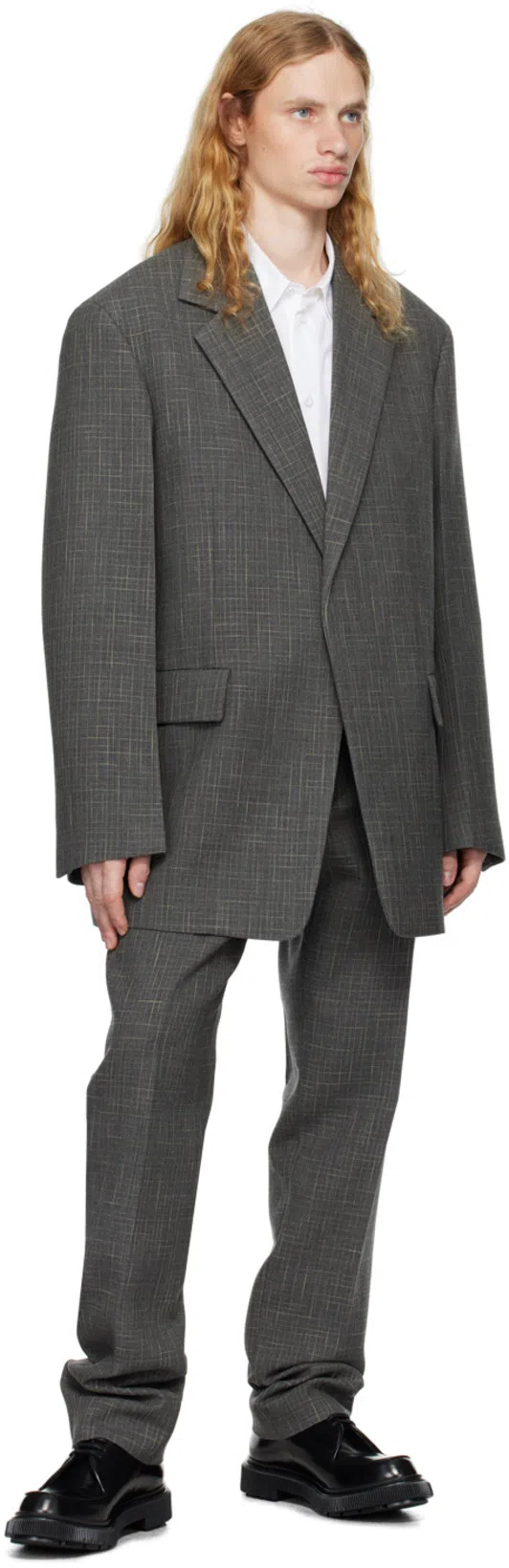 JIL SANDER Band-collar Poplin Shirt In White