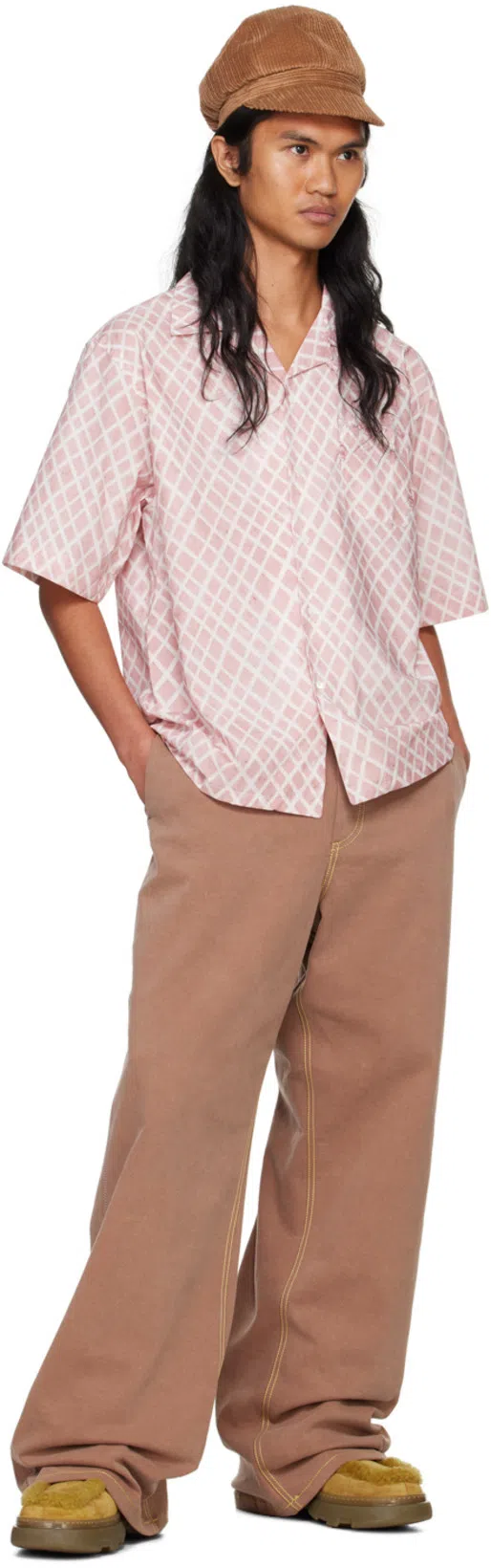 MARNI Brown Contrast Stitching Jeans In 00m40 Raisin