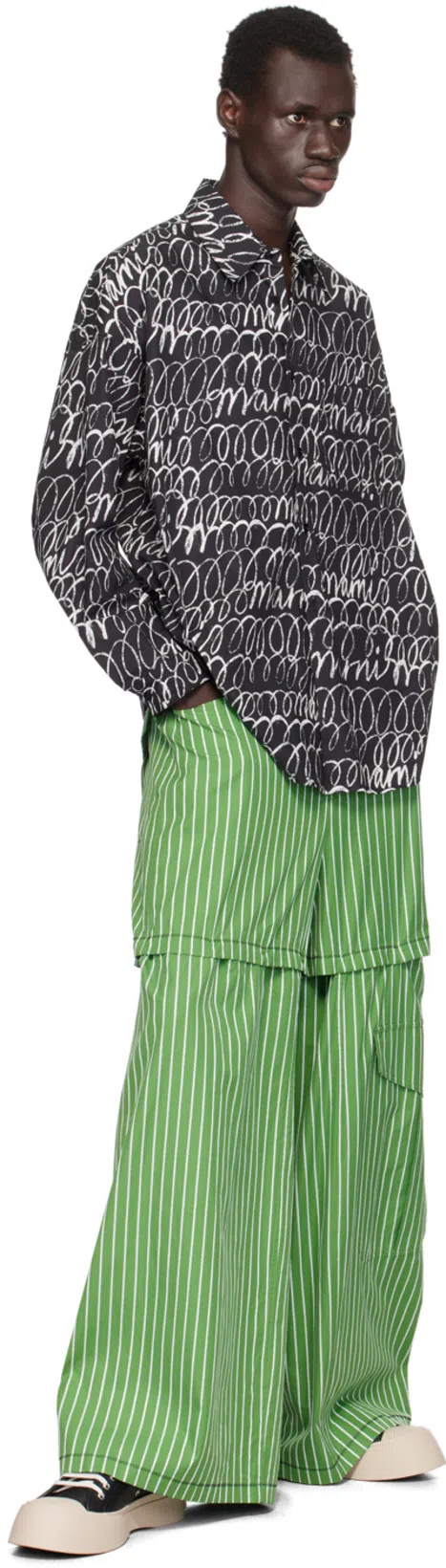 MARNI Black Nappa Leather Pablo Lace-up Sneakers