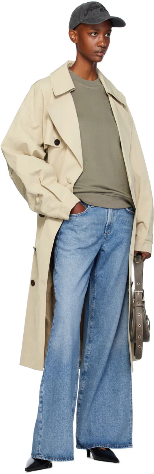 AGOLDE Dame Wide Leg Jeans In Blue