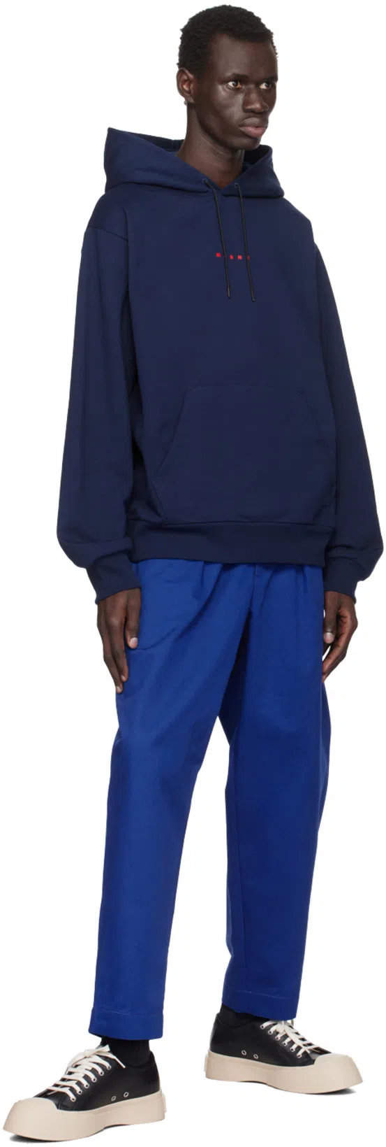 MARNI Black Nappa Leather Pablo Lace-up Sneakers