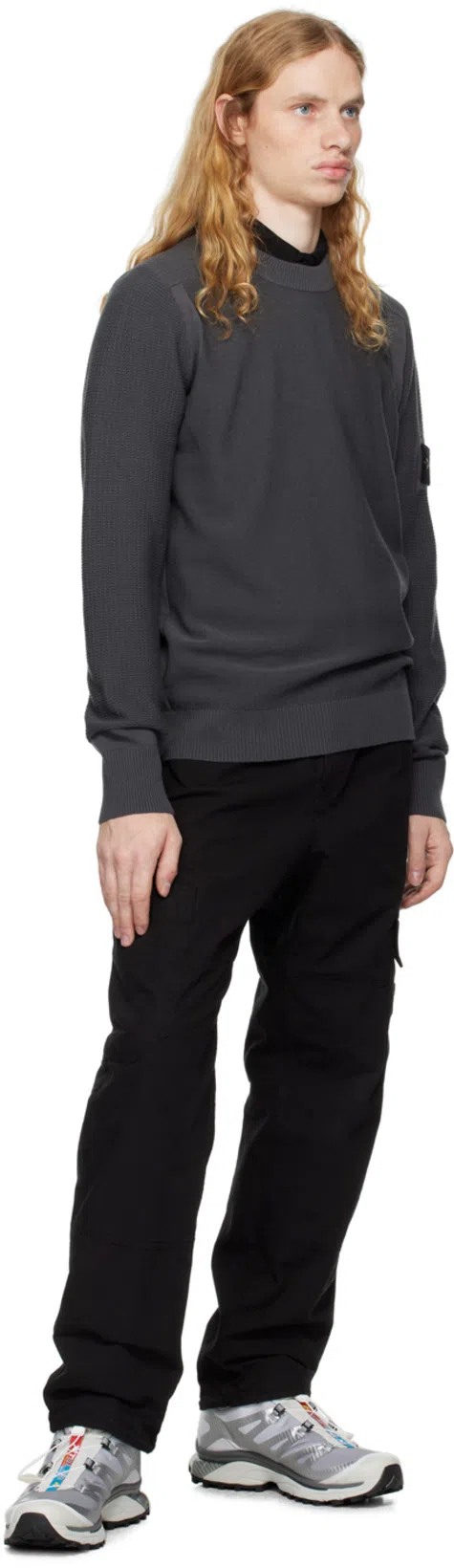 STONE ISLAND Mens Black Brand-patch Regular-fit Stretch-cotton Polo Shirt Xl