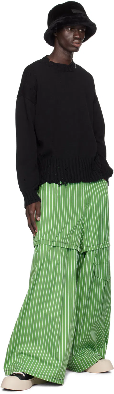 MARNI Black Nappa Leather Pablo Lace-up Sneakers