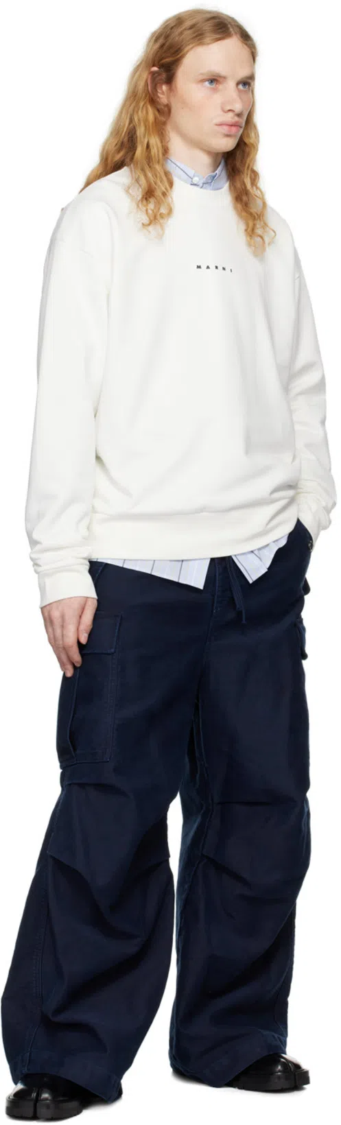 MAISON MARGIELA Black Leather Tabi Ankle Boots Men In Multi