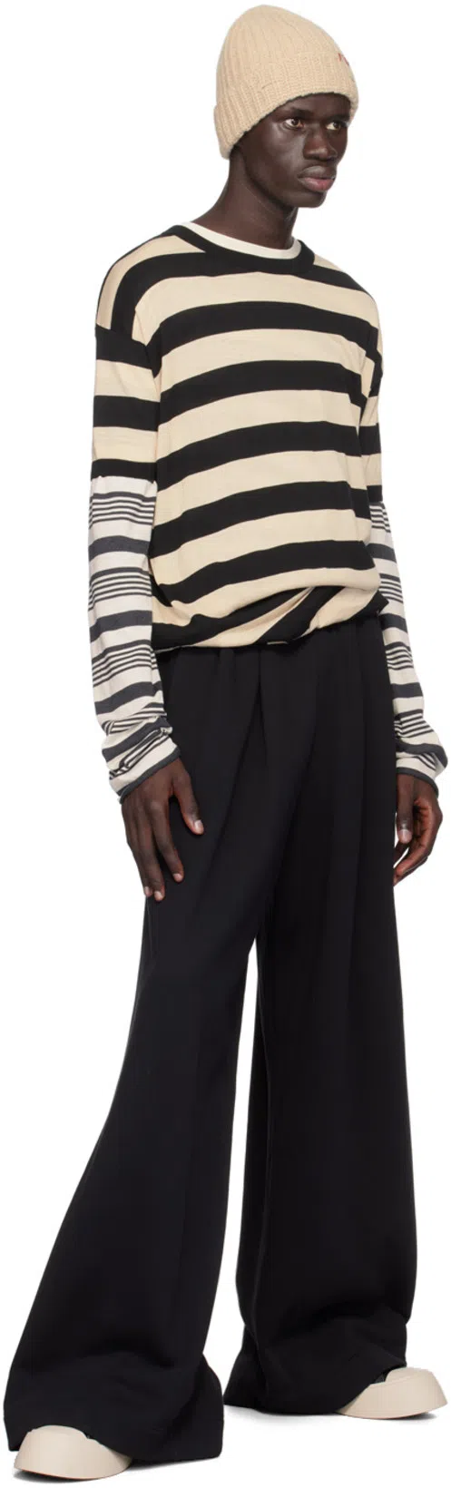 MARNI Black Nappa Leather Pablo Lace-up Sneakers