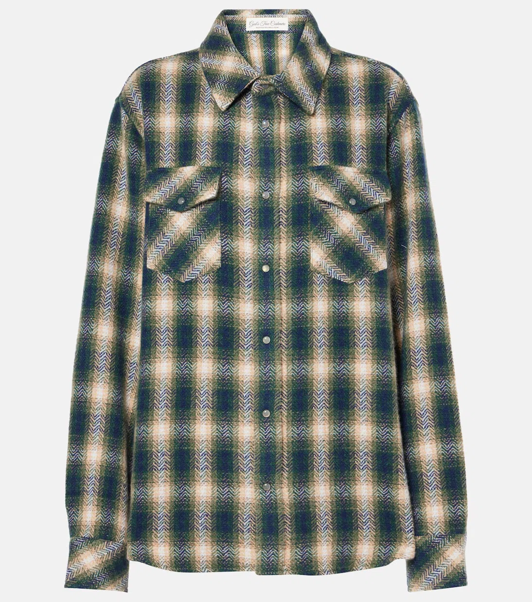GOD'S TRUE CASHMERE Tartan Cashmere Shirt In Multicoloured