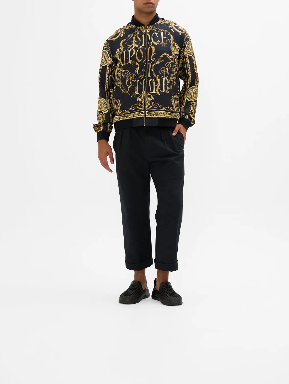 CAMILLA Zip Through Reversible Bomber Jacket Happily Ever After In Black