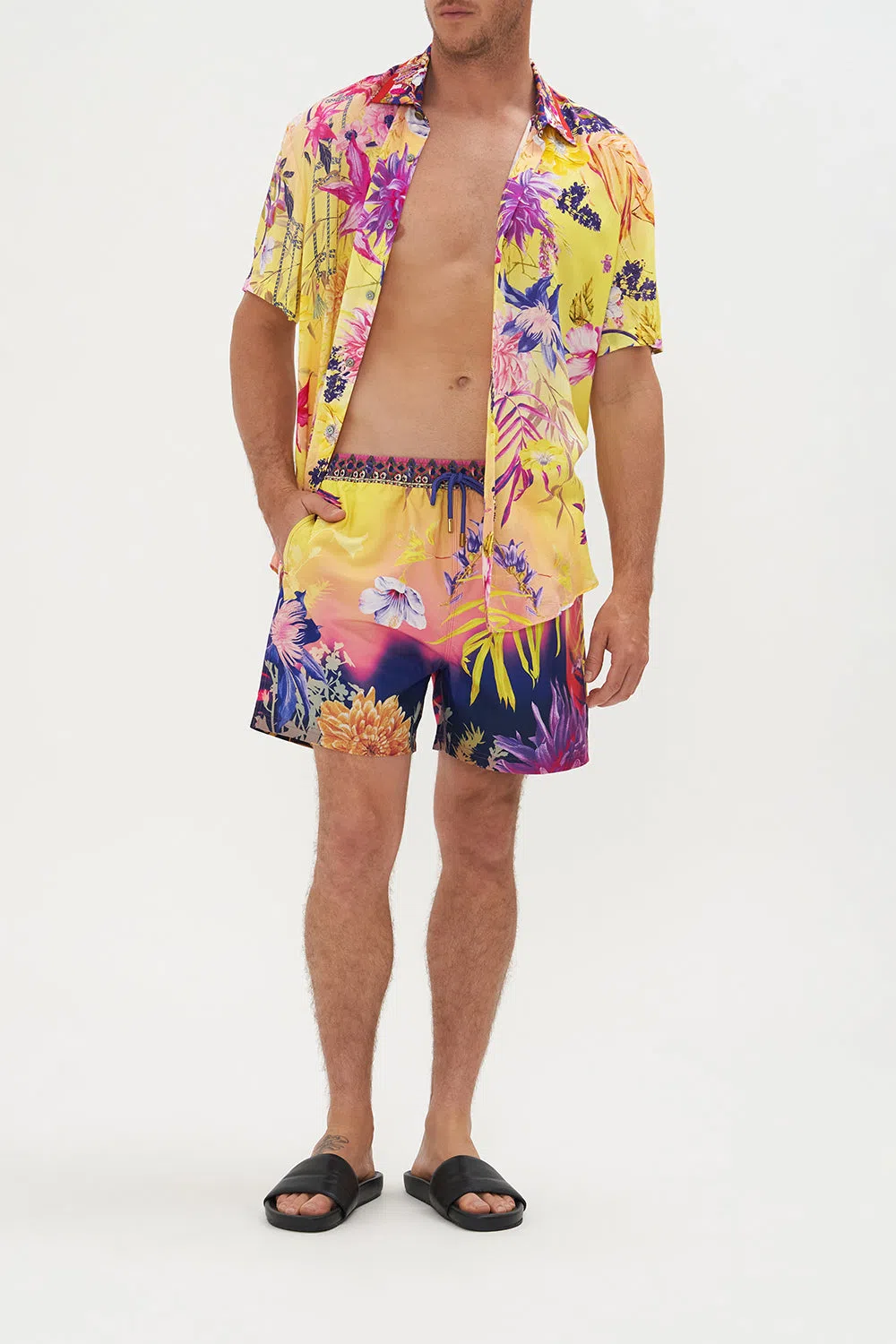 CAMILLA Multicolored How Does Your Garden Grow Beach Shorts