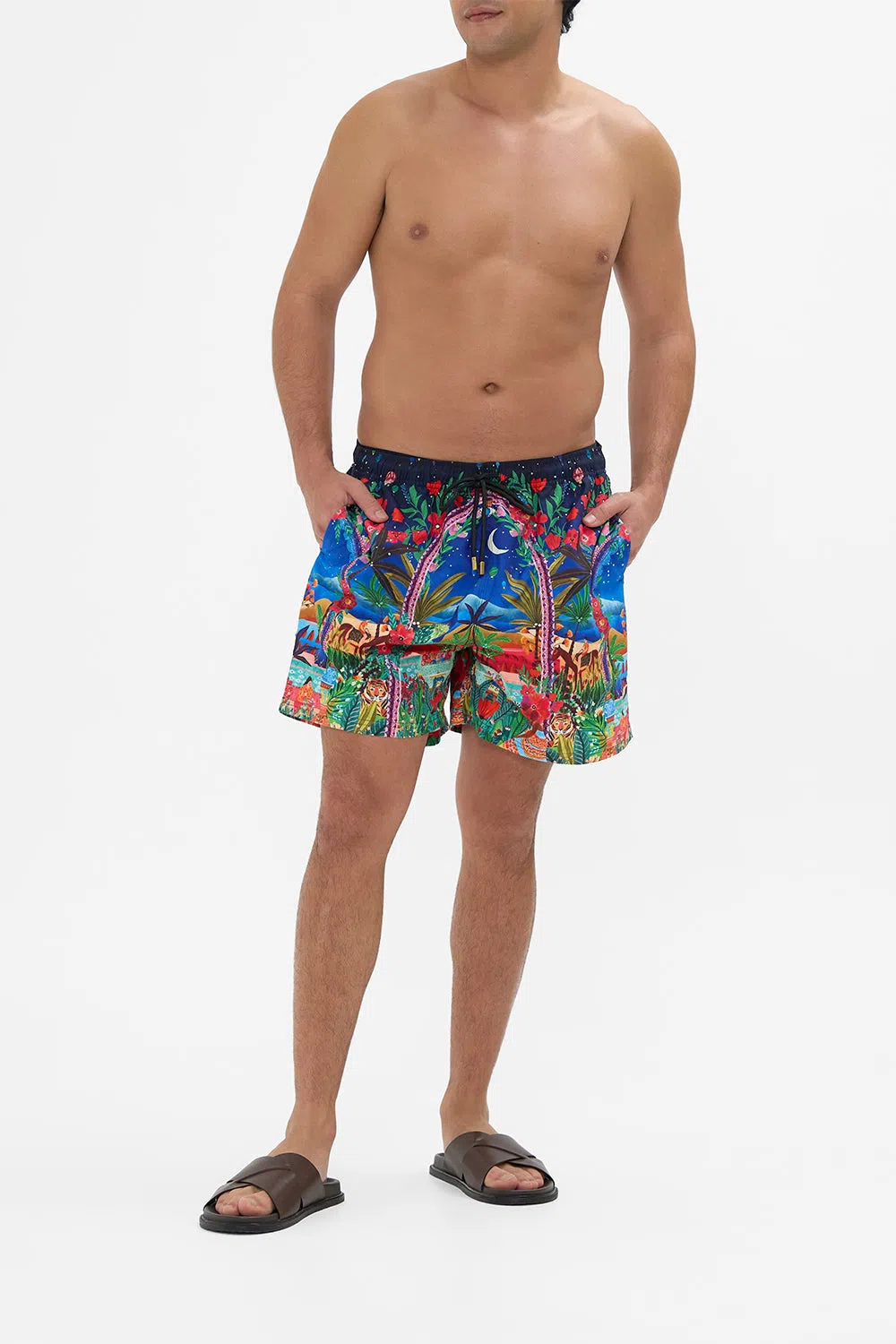 CAMILLA Mid Length Boardshort Midnight Muses In Multi