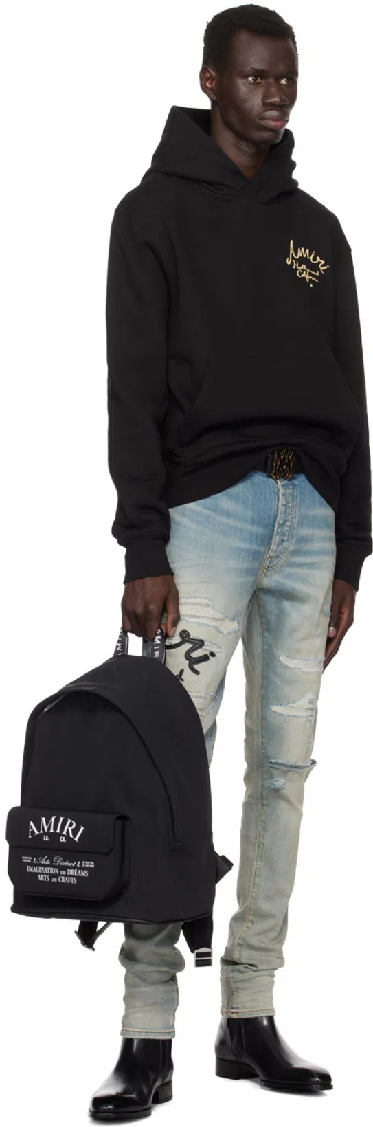 AMIRI Hollywood Hoodie In Black