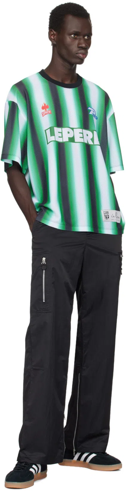 LE PERE Green Lpfc Mesh T-shirt In Field Emerald