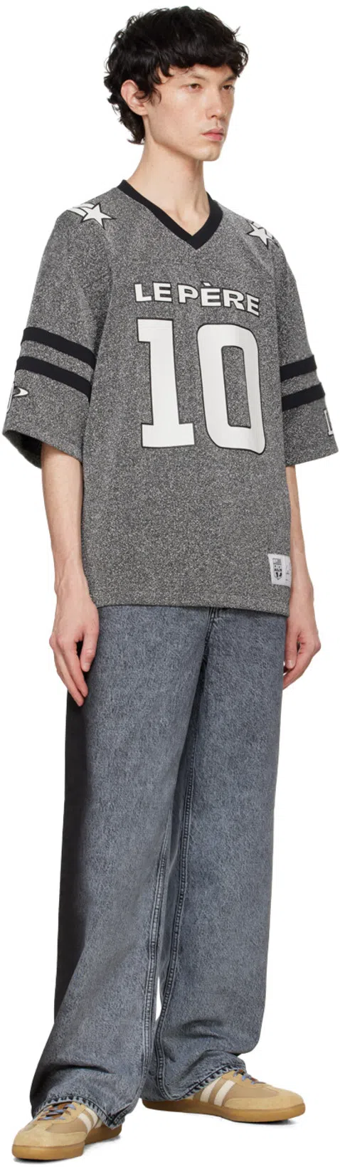 LE PERE Black Wide-leg Jeans