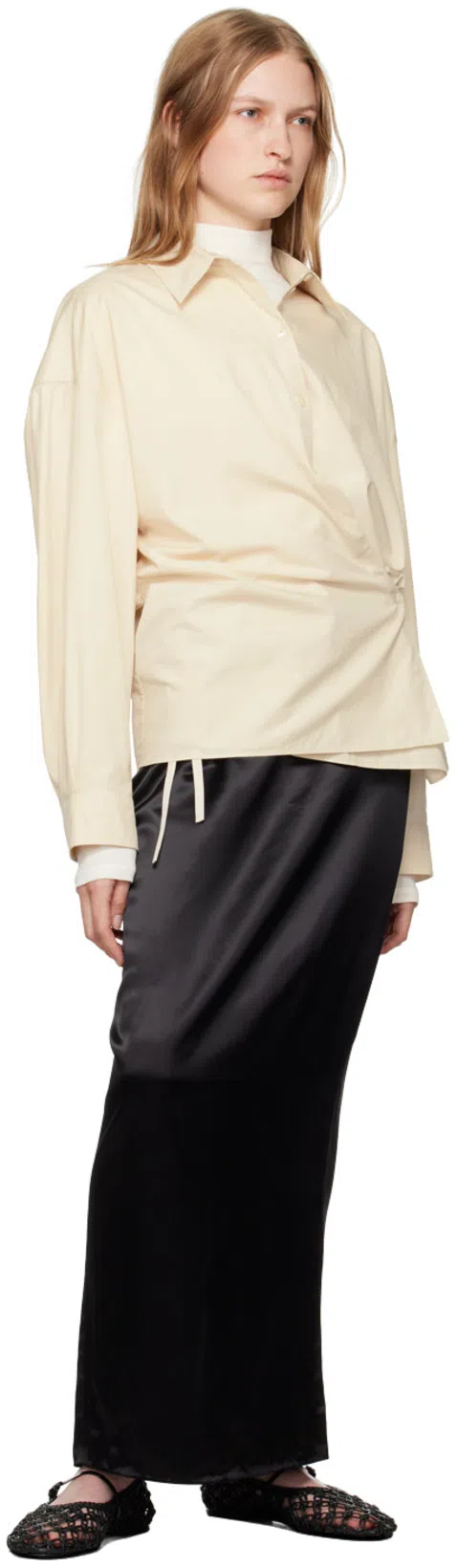 DEAR FRANCES Balla Woven Ballet Flats In Nappa Leather In Black