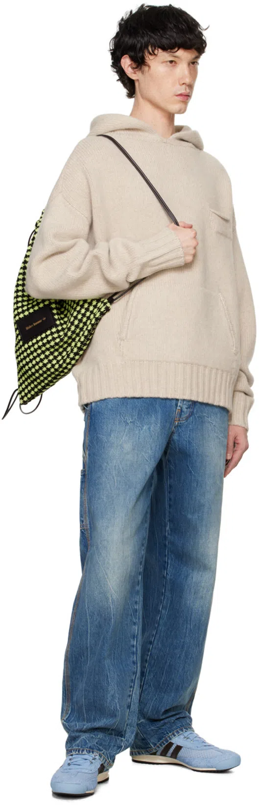 LE PERE Blue Straight Jeans In Bepop Marine