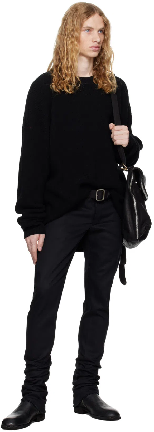 A DICIANNOVEVENTITRE Black Wool Sweater