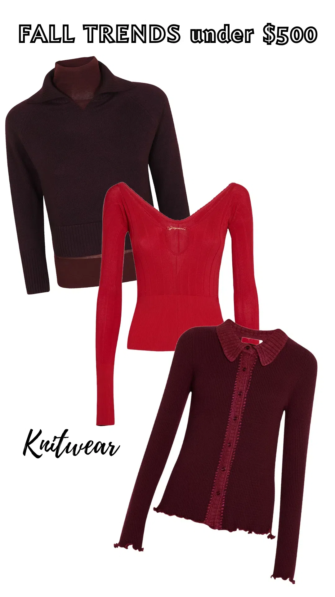 JACQUEMUS Le Haut Pralu Knit Logo Chain Top In Red