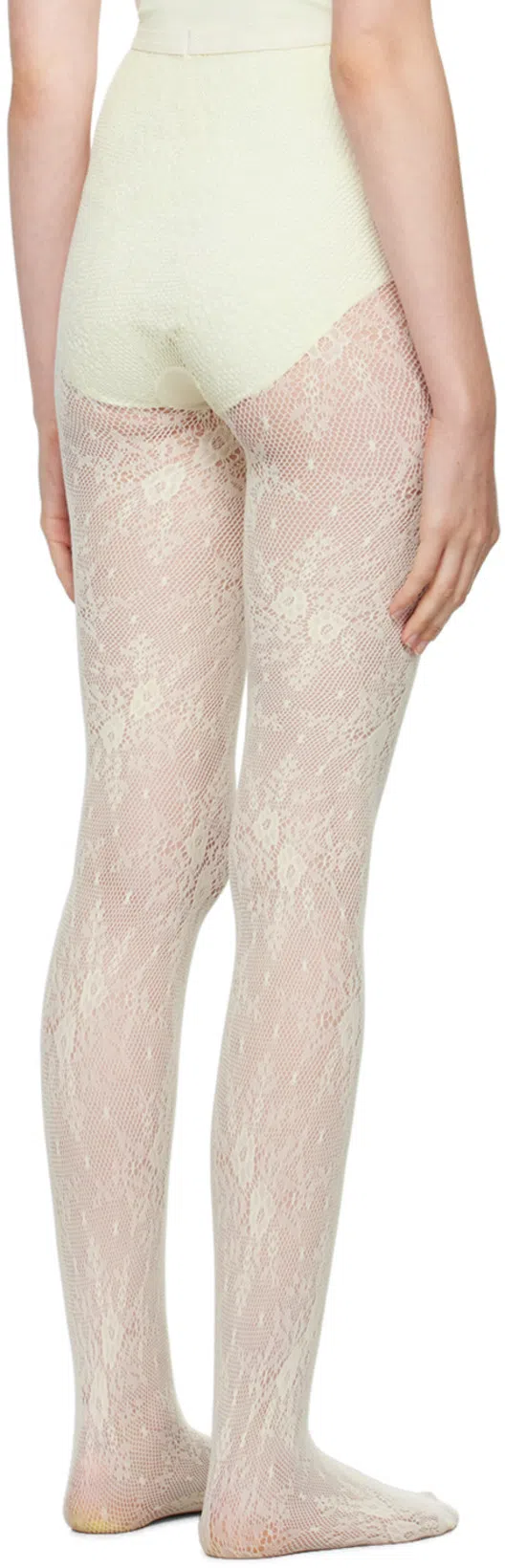 SWEDISH STOCKINGS Beige Barbro Rib Bodysuit In Ivory