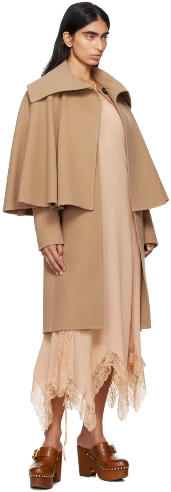 CHLOÉ Jeannette Wedge Clogs In Brown