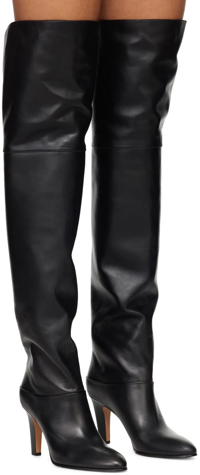 CHLOÉ Eve Leather Over-the-knee Boots In Black