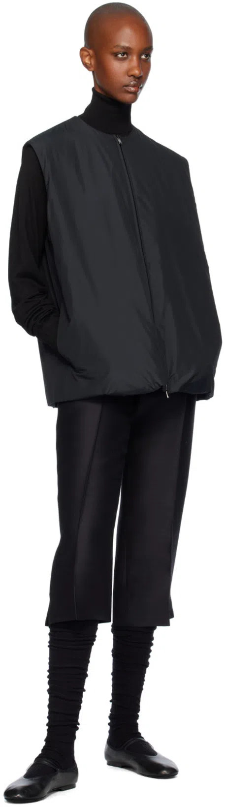 THE ROW Black Andi Vest In Blk Black