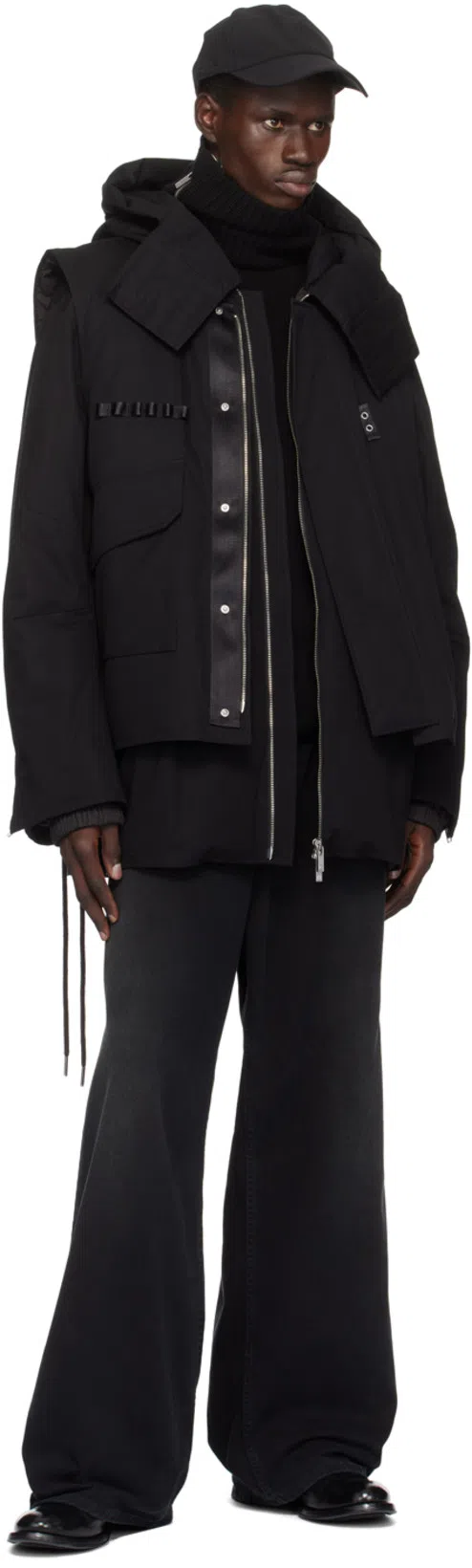 HELMUT LANG Arctic Double Puffer Jacket In Black - 001