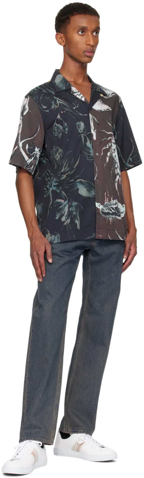 PAUL SMITH Hansen Sneakers With Multicolor Stripe Detail In White