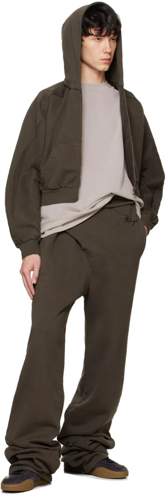 OTTOLINGER Deconstructed-design Trousers In Brown