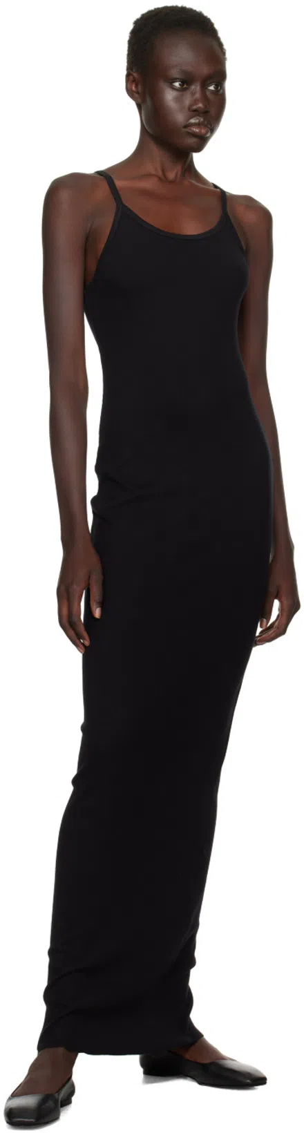 AEYDE Ida Leather Square-toe Ballerina Flats In Black