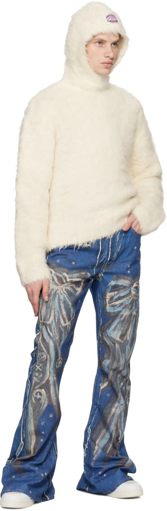 ACNE STUDIOS Alpaca Blend Hooded Sweatshirt Men In Neutral