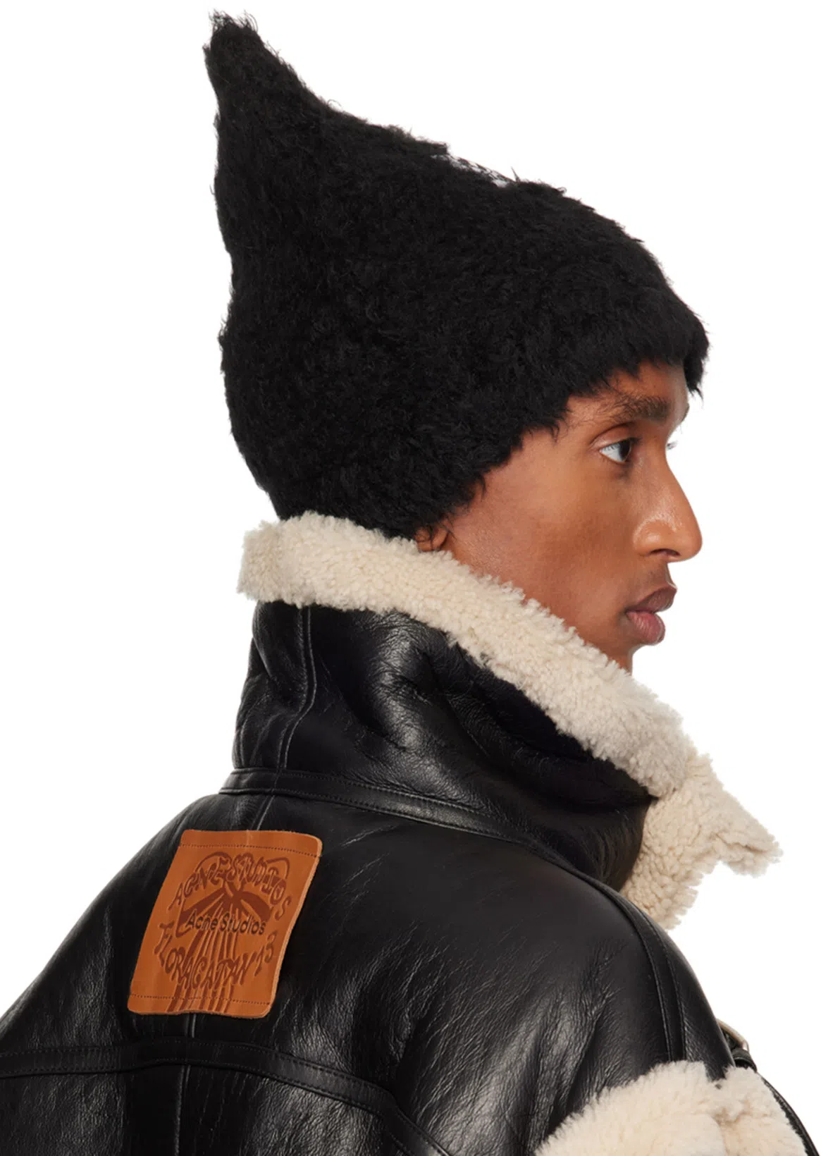 ACNE STUDIOS Shearling Buckled Jacket In Black
