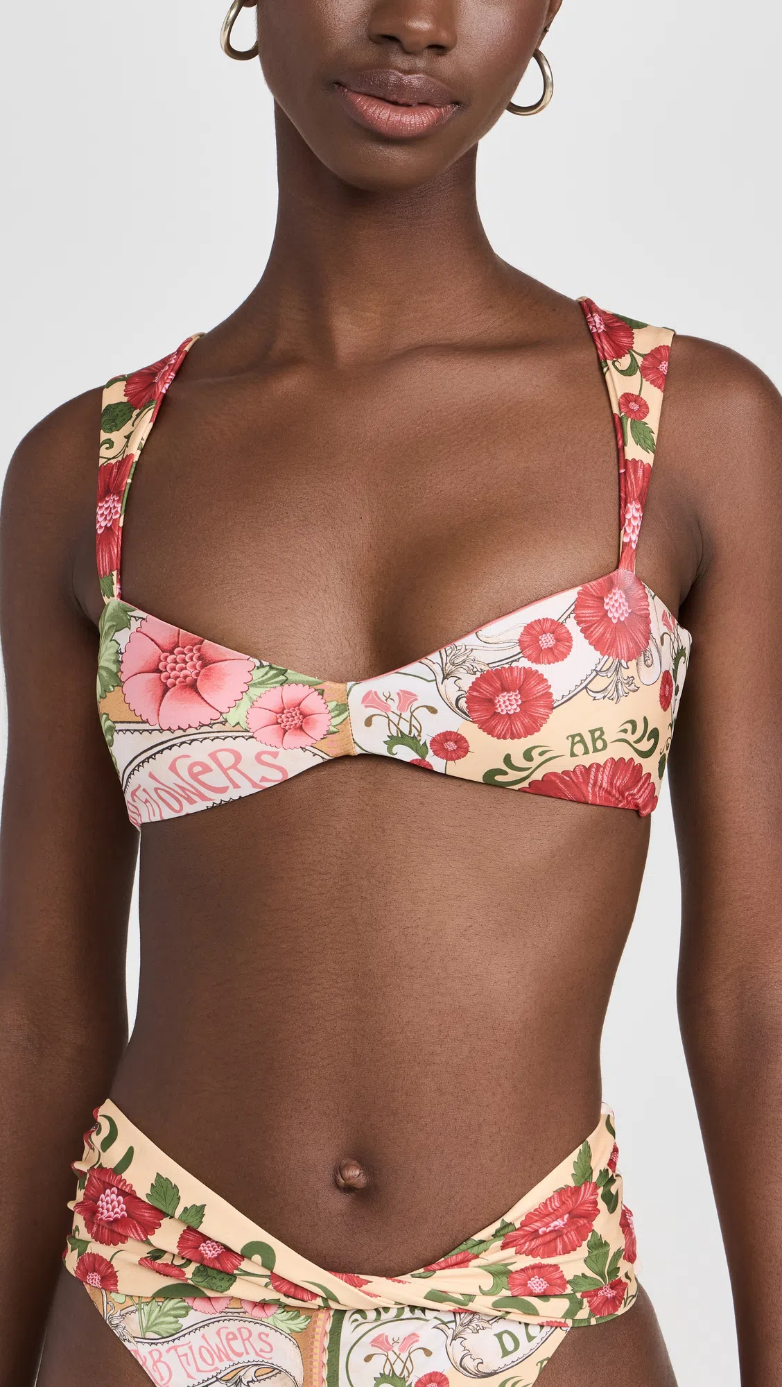 AGUA BENDITA Malory Harvest Bikini Top In Multicolor