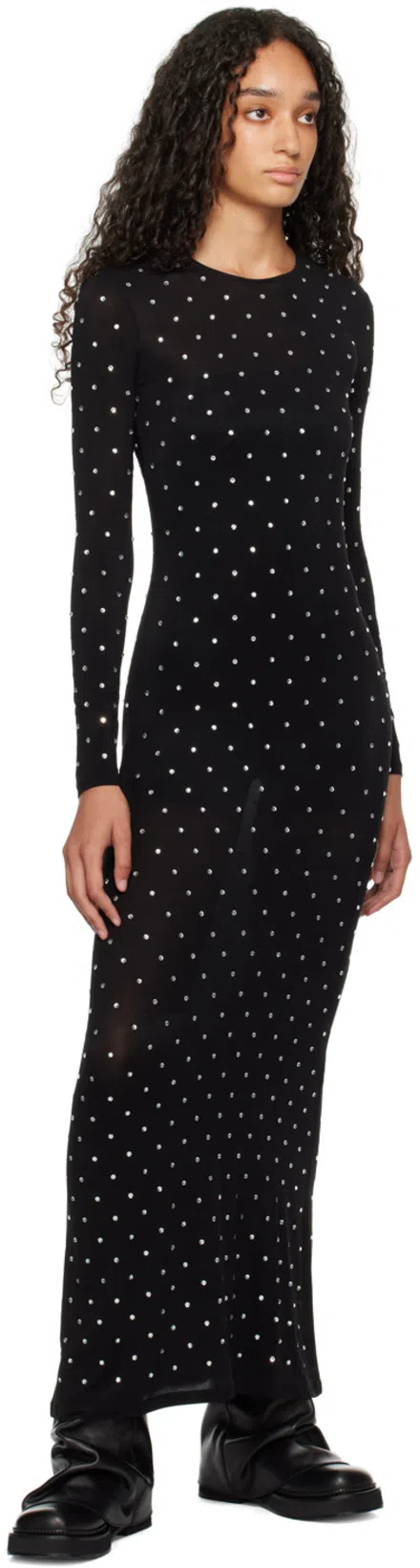 ATTICO Combat Mini Robin Black Leather Boot