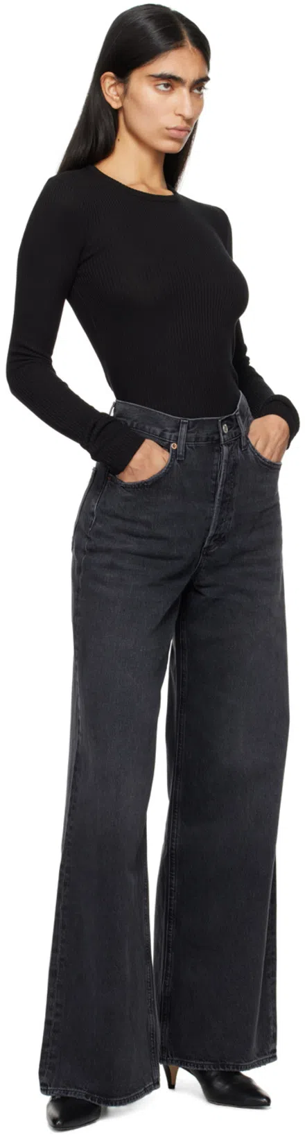 AGOLDE 90s Pinch Straight-leg Jeans In Black