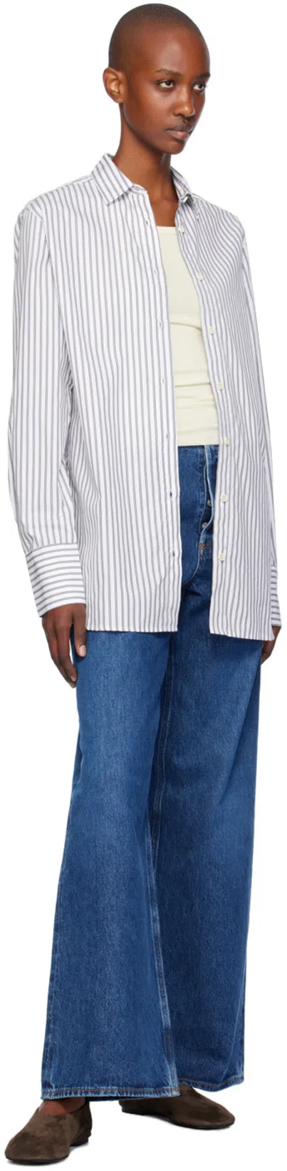 AGOLDE Dame High Rise Wide Leg No Cuff Jean In Enamour In Multi