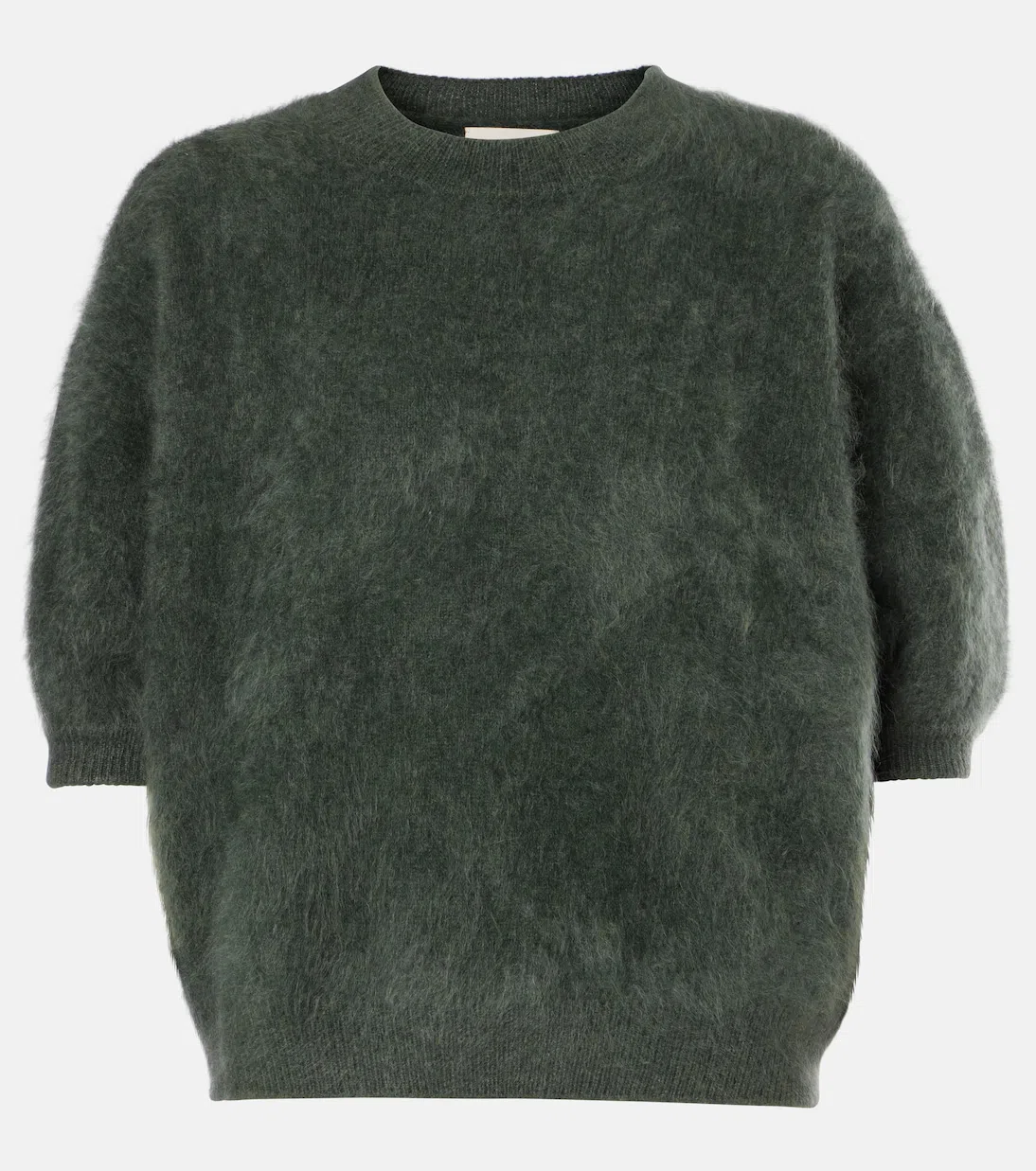 TOTÊME Minimalist Croc-embossed Patent Leather Ballerina Flats In Neutral