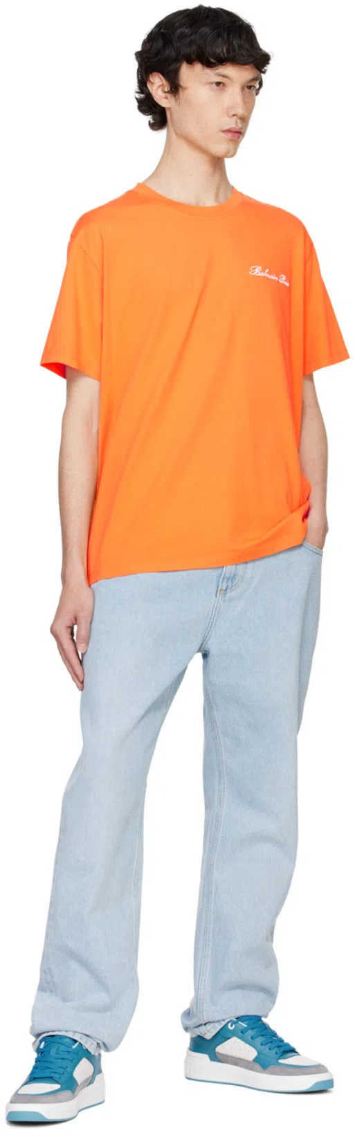 BALMAIN Regular Fit Denim Jeans In Blue