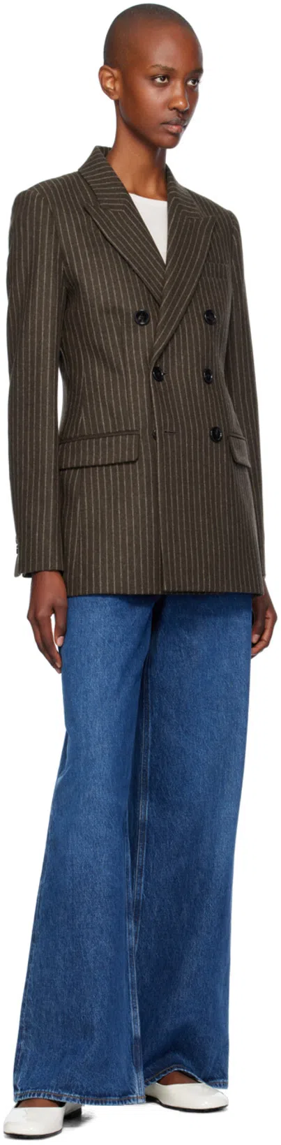 AGOLDE Dame High Rise Wide Leg No Cuff Jean In Enamour In Multi