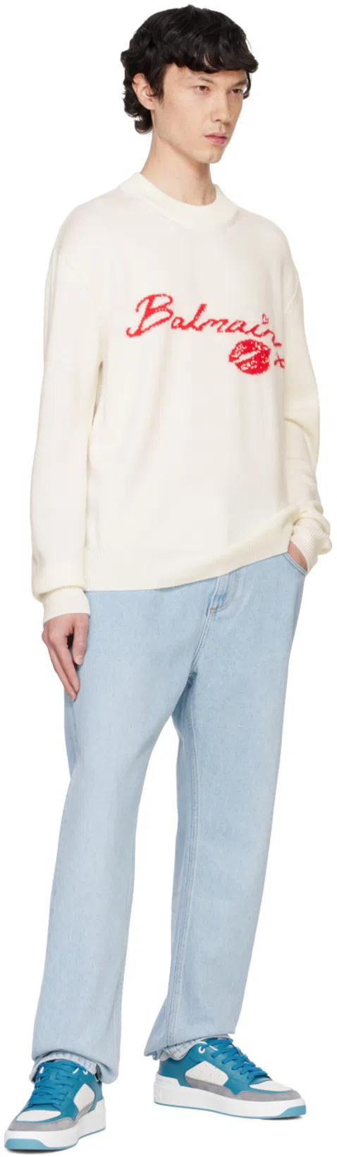 BALMAIN Regular Fit Denim Jeans In Blue