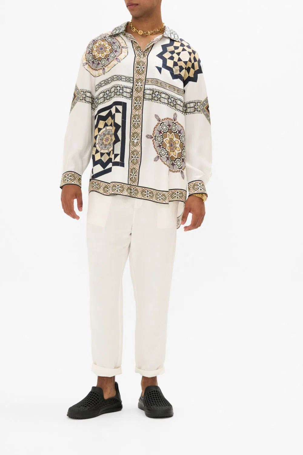 CAMILLA Mid Length Swim Short Make Me Your Mosaic In Neutrals