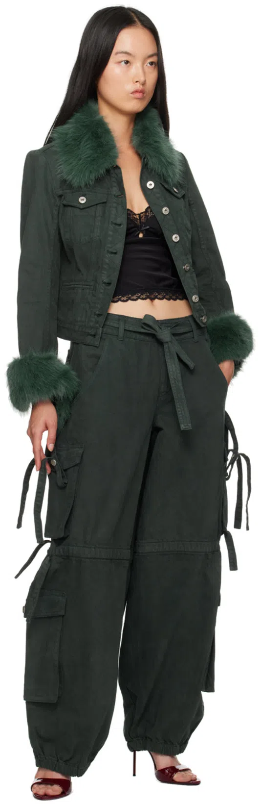 ACNE STUDIOS Sleek Calf Leather Tote Bag With Flap Pockets In Black