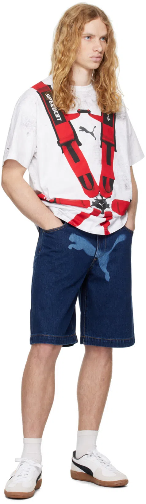 PUMA Palermo Lth Sneakers In White Vapor Gray Gum