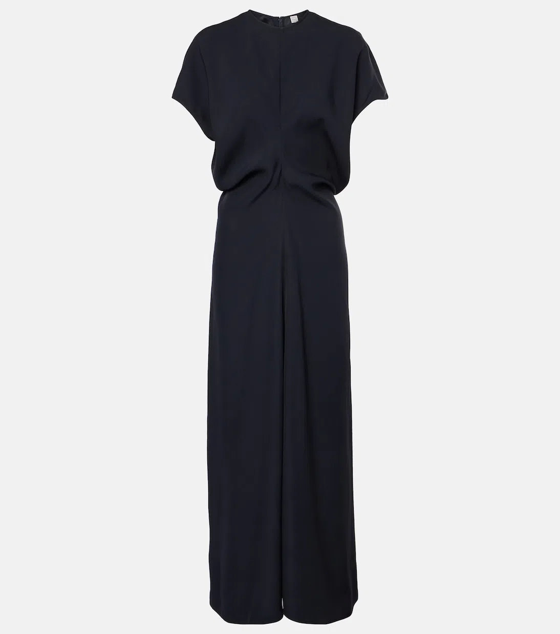 TOTÊME Maxi Dress With Short Sleeves And Shine In Black